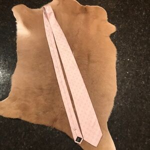Pierre Cardin 100% Silk Pink Squares Tie